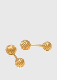Paul Stuart Double Ridged Ball Cufflinks, thumbnail 1