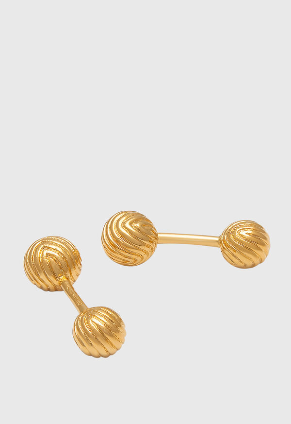 Paul Stuart Double Ridged Ball Cufflinks, image 1