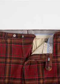 Paul Stuart Burgundy Plaid Corduroy Pants, thumbnail 2