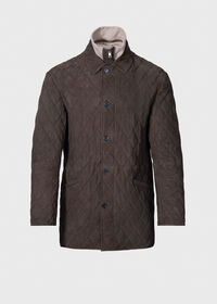 Paul Stuart Quilted Waterproof Suede Jacket, thumbnail 1