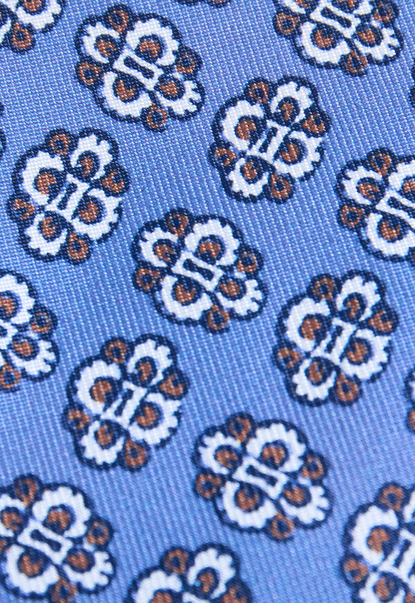 Paul Stuart Large Medallion Print Silk Tie, image 3