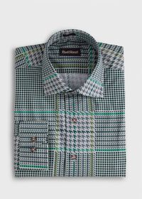 Paul Stuart Printed Plaid Sport Shirt, thumbnail 1
