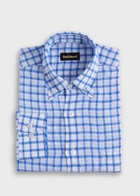 Paul Stuart Linen Windowpane Sport Shirt, thumbnail 1