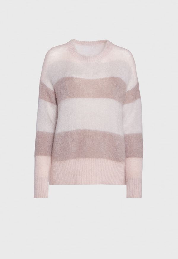 Paul Stuart Striped Mohair Crewneck Sweater, image 1