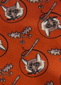 Paul Stuart Silk Fox Print Ascot, thumbnail 3