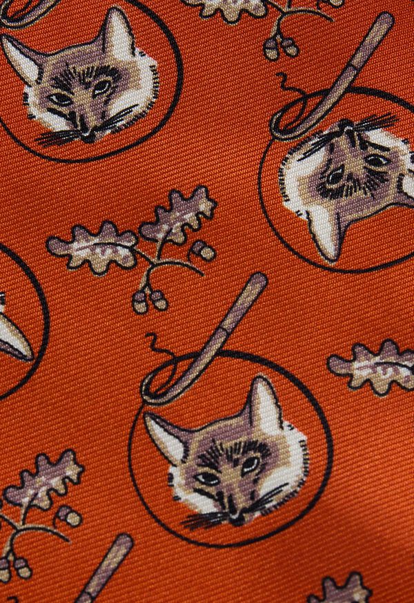 Paul Stuart Silk Fox Print Ascot, image 3