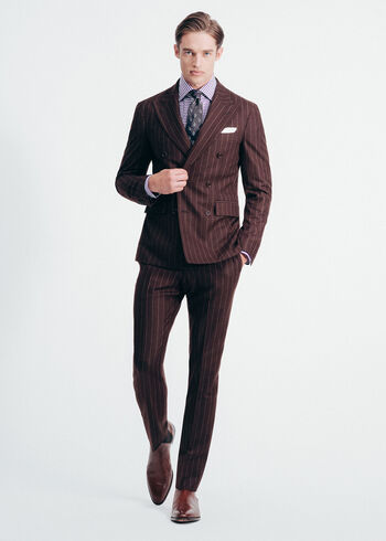 Paul Stuart Chalk Stripe Flannel Suit