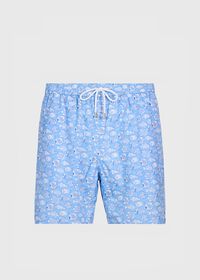 Paul Stuart All-Over Fish Print Swim Trunk, thumbnail 1