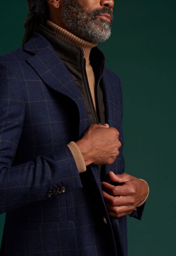 Paul Stuart Wool Windowpane Hybrid Sport Jacket with Gilet, image 8