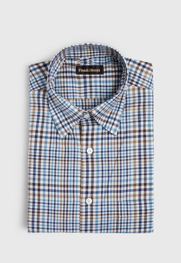 Paul Stuart Lightweight Brushed Flannel Plaid Sport Shirt, image 1