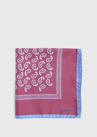 Paul Stuart Tossed Pine Dotted Border Pocket Square, thumbnail 2