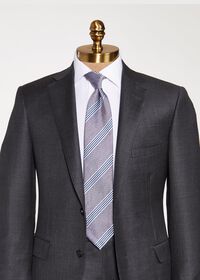 Paul Stuart Silk and Linen Stripe Tie, thumbnail 2