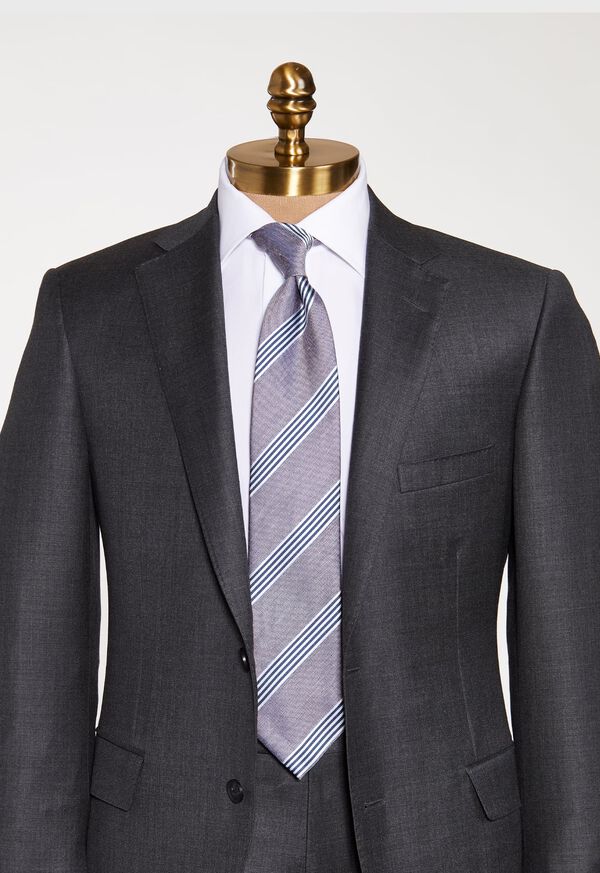 Paul Stuart Silk and Linen Stripe Tie, image 2