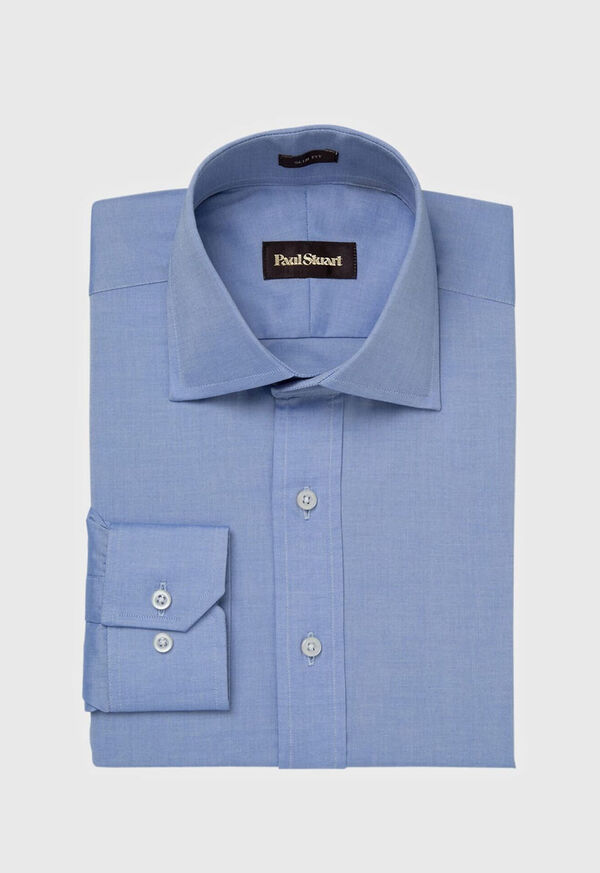 Paul Stuart Blue Cotton Slim Fit Dress Shirt, image 1