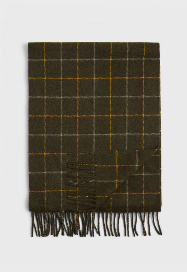 Paul Stuart Cashmere 2 Color Windowpane Scarf, image 1