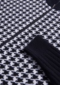 Paul Stuart Cashmere Houndstooth Full Zip Sweater, thumbnail 3