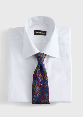 Paul Stuart Ornate Paisley Print Silk Tie