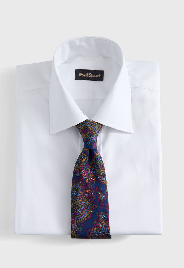 Paul Stuart Ornate Paisley Print Silk Tie, image 2