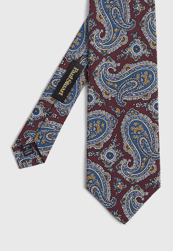 Paul Stuart Printed Silk Summer Tossed Pine Tie, image 1