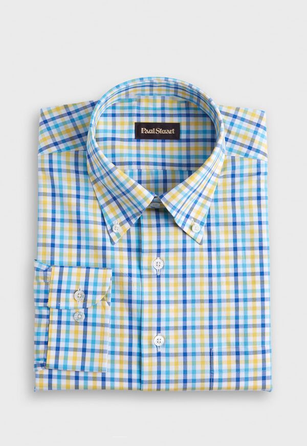 Paul Stuart Two Color Check Cotton Sport Shirt, image 1