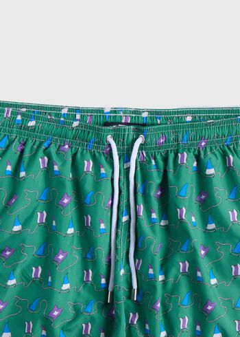Paul Stuart Nautical Flag Swim Trunk