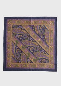 Paul Stuart Silk Paisley Pocket Square, thumbnail 2