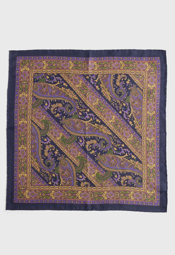 Paul Stuart Silk Paisley Pocket Square, image 2