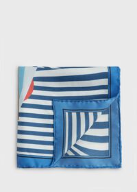 Paul Stuart Sailboat Printed Silk Pocket Square, thumbnail 1
