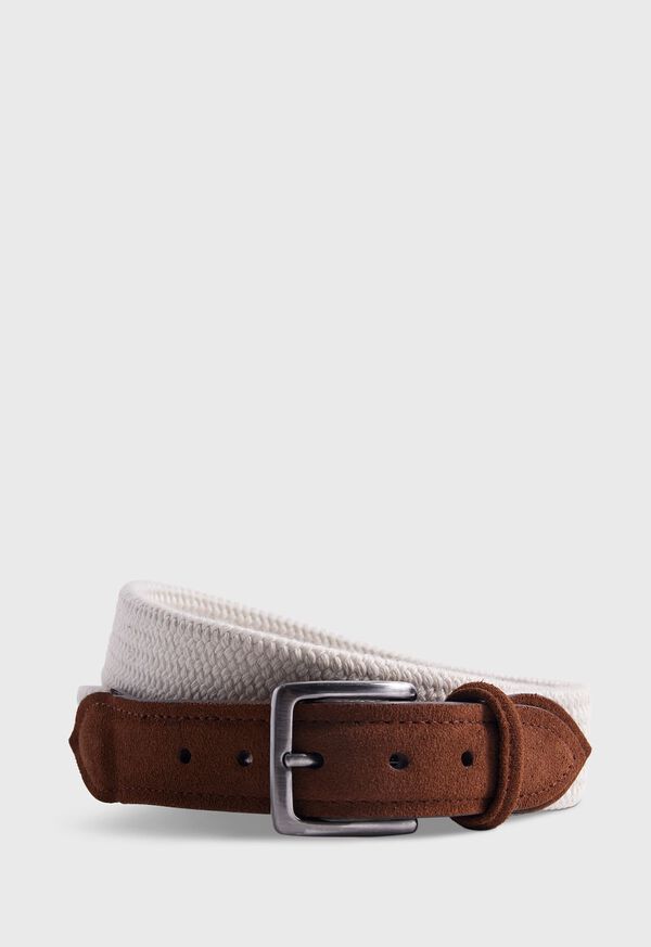 Paul Stuart Braided Suede Trim Belt, image 1