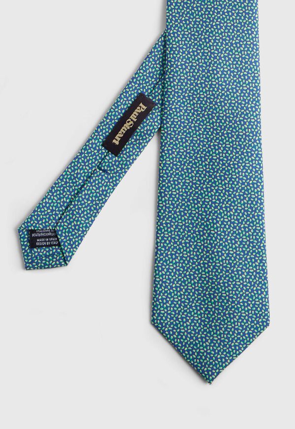 Paul Stuart Printed Silk Two Color Micro Oval Tie, image 1