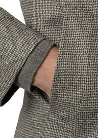 Paul Stuart Brown Houndstooth Raglan Overcoat, thumbnail 4