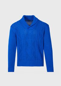 Paul Stuart Cotton Cable Shawl Collar Sweater, thumbnail 1