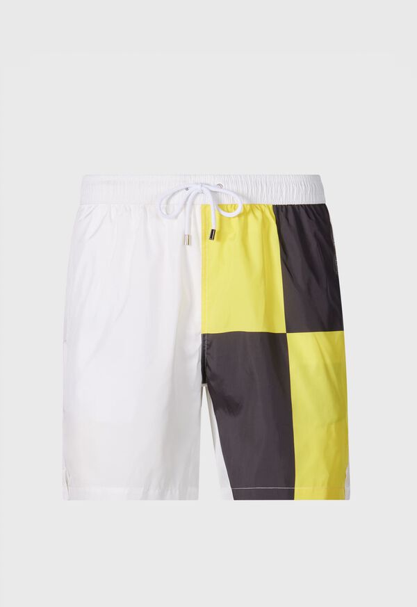 Paul Stuart Printed Flag Swim Shorts, image 1