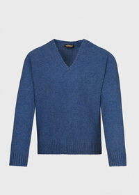 Paul Stuart Shetland Wool V-Neck Sweater, thumbnail 3
