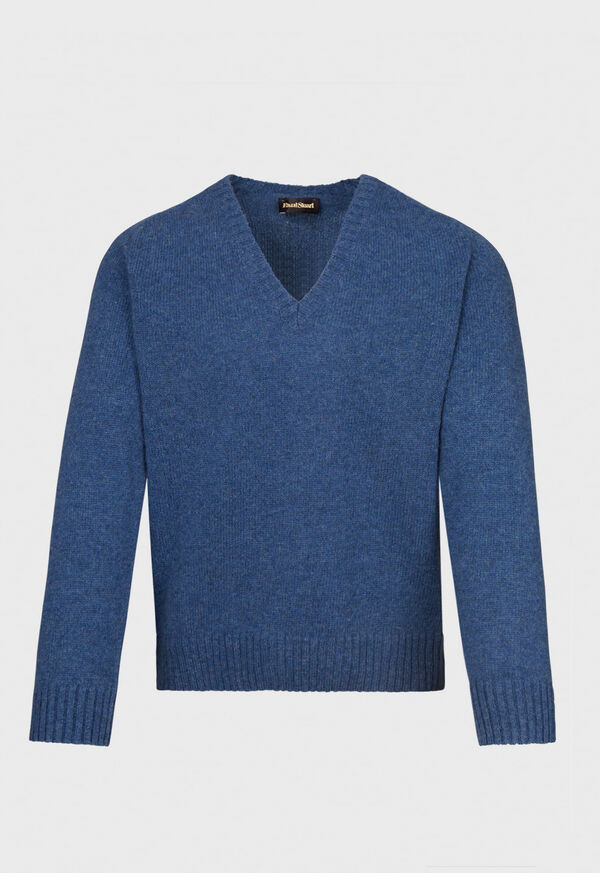 Paul Stuart Shetland Wool V-Neck Sweater, image 3
