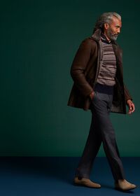 Paul Stuart Funnel Neck Shearling Jacket, thumbnail 7