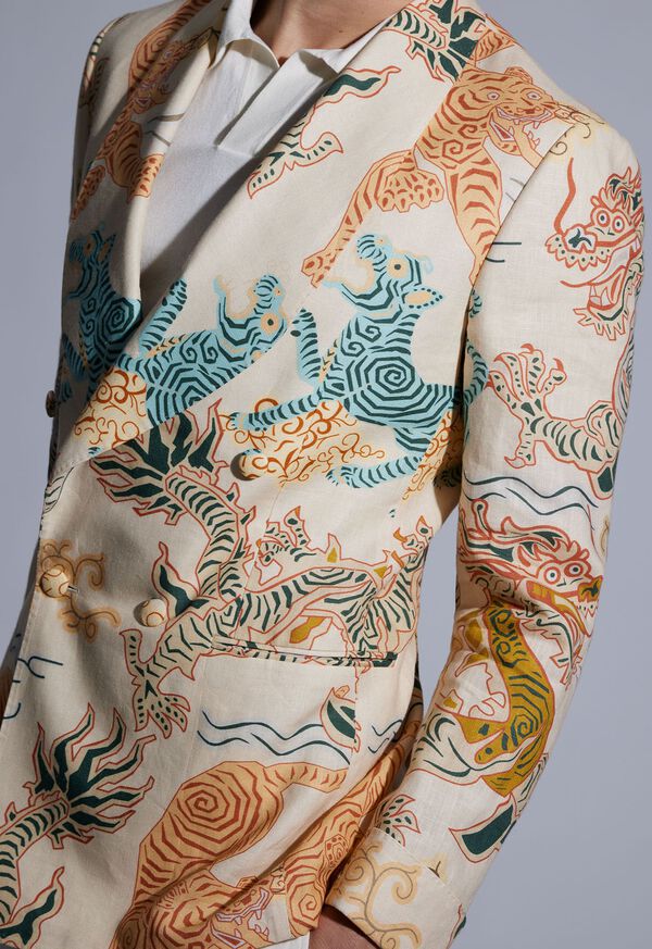Paul Stuart Linen Dragon & Tiger Jacket, image 4