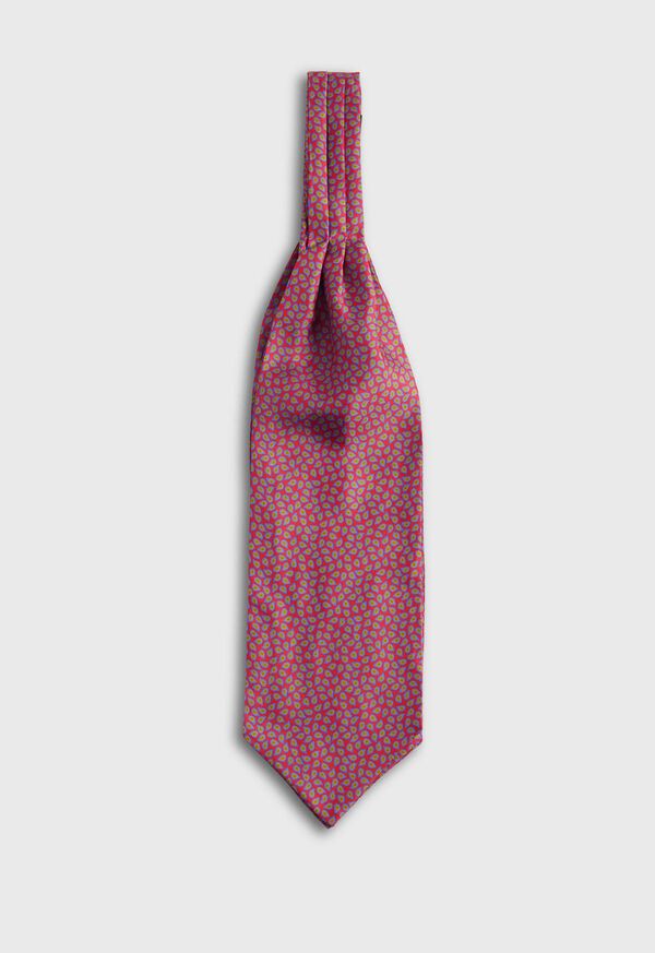 Paul Stuart Tossed Pine Silk Ascot, image 1