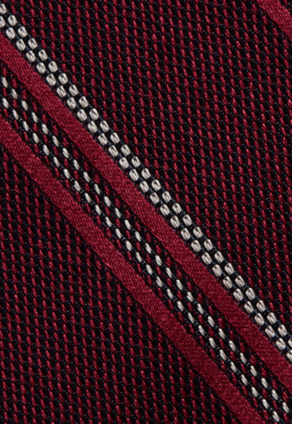 Paul Stuart Silk Grenadine Stripe Tie, image 3