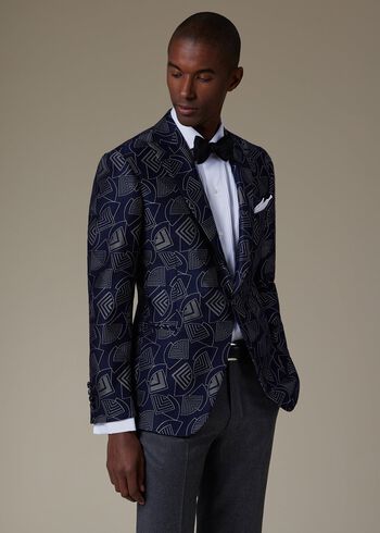 Paul Stuart Wool & Silk Deco Dinner Jacket