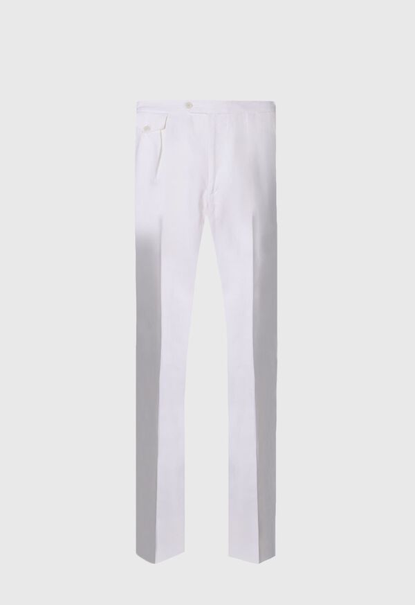Paul Stuart Linen Washed Pleated Front Trouser, image 1