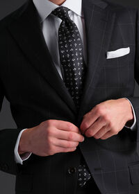 Paul Stuart Woven Silk Diamond Deco Tie, thumbnail 2