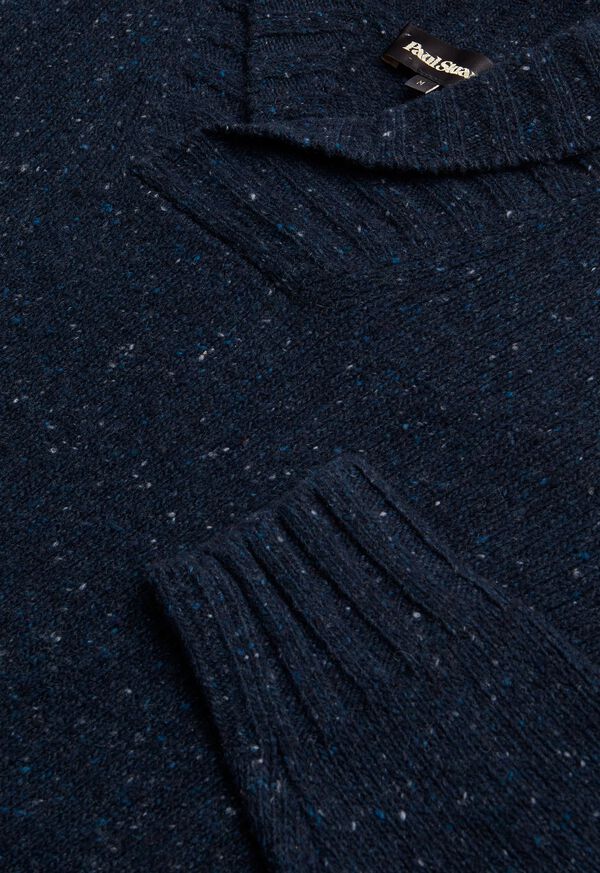 Paul Stuart Cashmere Donegal Shawl Collar Pullover Sweater, image 2