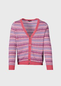 Paul Stuart Linen & Cotton Fair Isle Cardigan, thumbnail 1