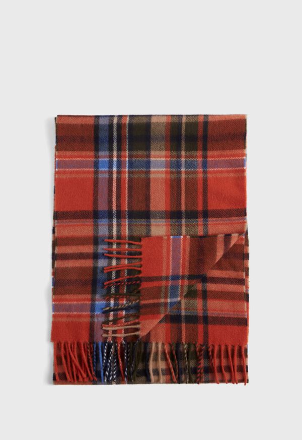 Paul Stuart Plaid Cashmere Scarf, image 1