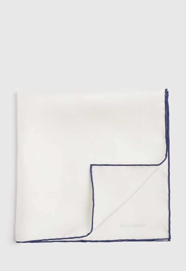 Paul Stuart Hand Screen Printed Silk Pocket Square, image 1