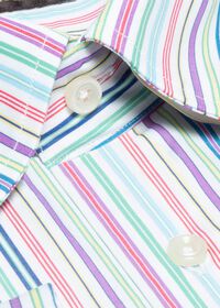Paul Stuart Cotton Rainbow Stripe Sport Shirt, thumbnail 2