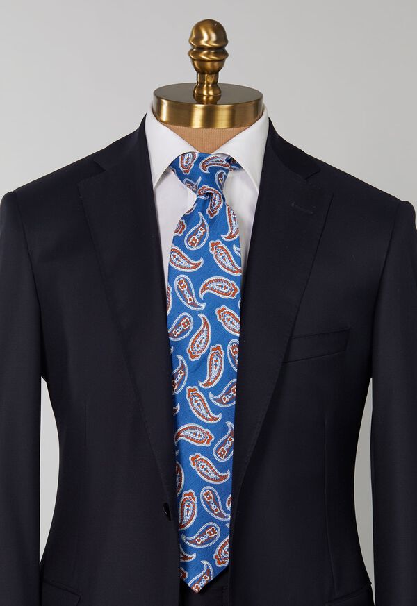Paul Stuart Linen & Silk Summer Paisley Tie, image 2