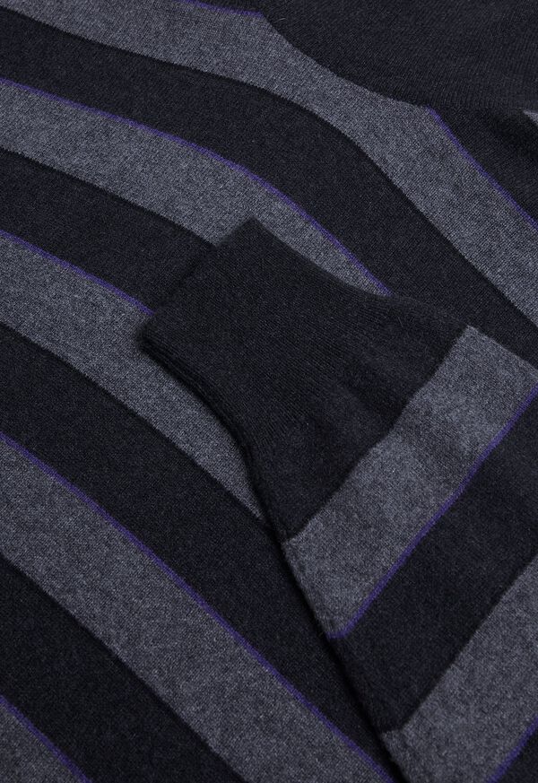 Paul Stuart Cashmere Regimental Stripe Turtleneck, image 2