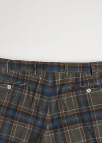 Paul Stuart Navy Multi Printed Plaid Pant, thumbnail 4